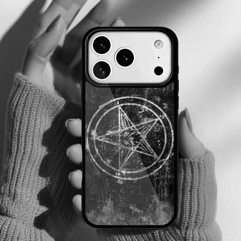 Satanic Pentagram Baphomet Phone Case for iPhone 17 Air 16e 15 14 13 Pro Max Back Cover for 12 11 Pro Coque