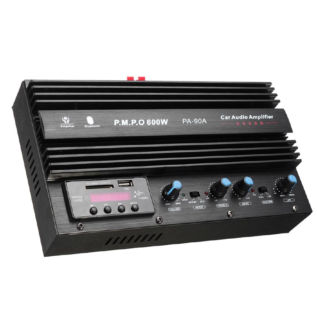 1500W USB/AUX/SD/FM HIFI Stereo Leistungsverstärker Klasse AB Drahtloser Bluetooth-Audioverstärker Eingang Radio & Fernbedienung