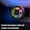 Car Vent Fan USB Car Fan For Air Vent Portable Cooler Device With Colorful Light Scent Decoration For Truck RV Van Room Home