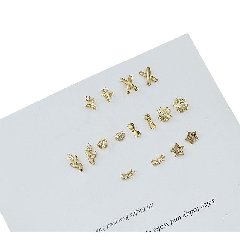 Kleine goldene Ohrringe für Damen im kühlen Stil, exquisite Ohrknorpelringe, einfache, kleine und vielseitige Ohrringe