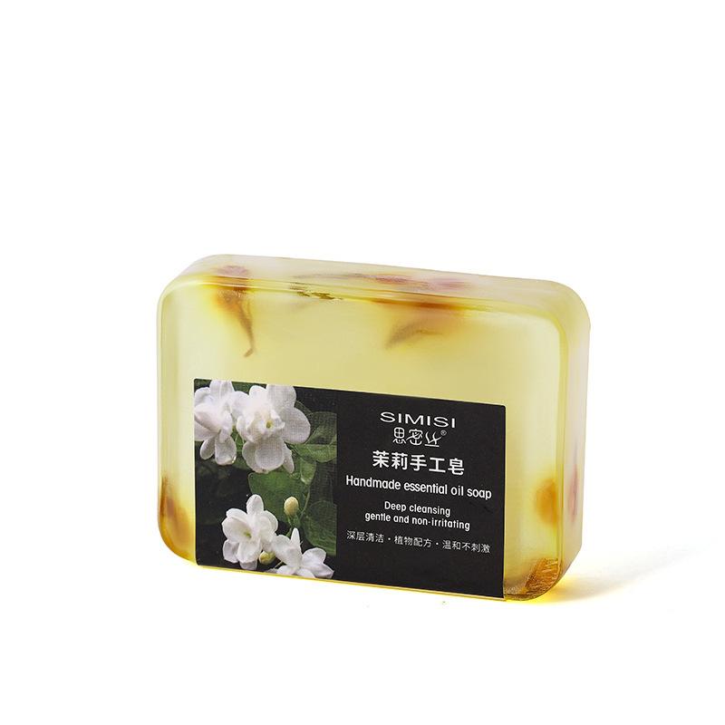 Handmade Flower Scented Soap with Rose, Jasmine, Osmanthus and Lavender 80G for Cleaning and Moisturizing