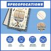 XCHI Happy Hanukkah Chanukah Menorah Six-Pointed Star Doves Table Runner Table Decoration for Party Home Kitchen Dining Holiday Decor 13x72 Inch