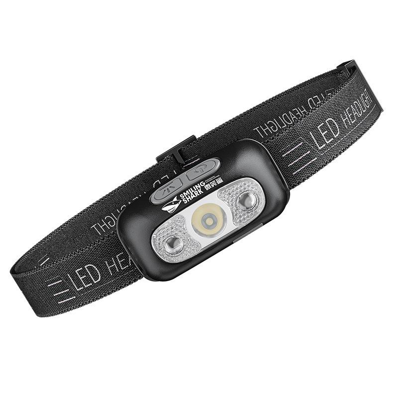 Mini USB Rechargeable Wearable Headlamp with Wave Induction for Night Fishing and Outdoor Patrols