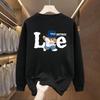 Trendiges Amerikanisches Print Crewneck Sweatshirt - Herbst Langarm, 10% Rabatt!