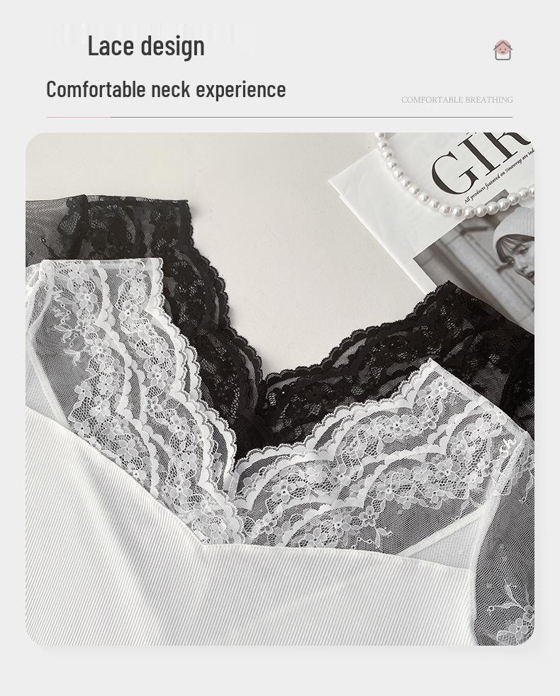 Spring/Summer Women's Short Sleeve Ruffle Lace Pajamas