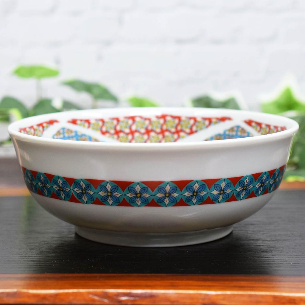 Japanese Warehouse Stylish Tableware Kutani Ware Bowl Gold Small Pattern Camellia and Bird Pottery Luxury Japanese Tableware Moribachi Bowl Made In