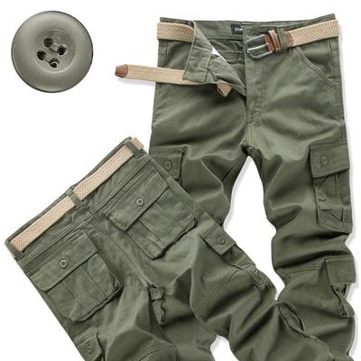 Herren Lockere Baumwoll-Taktikhosen mit Mehreren Taschen