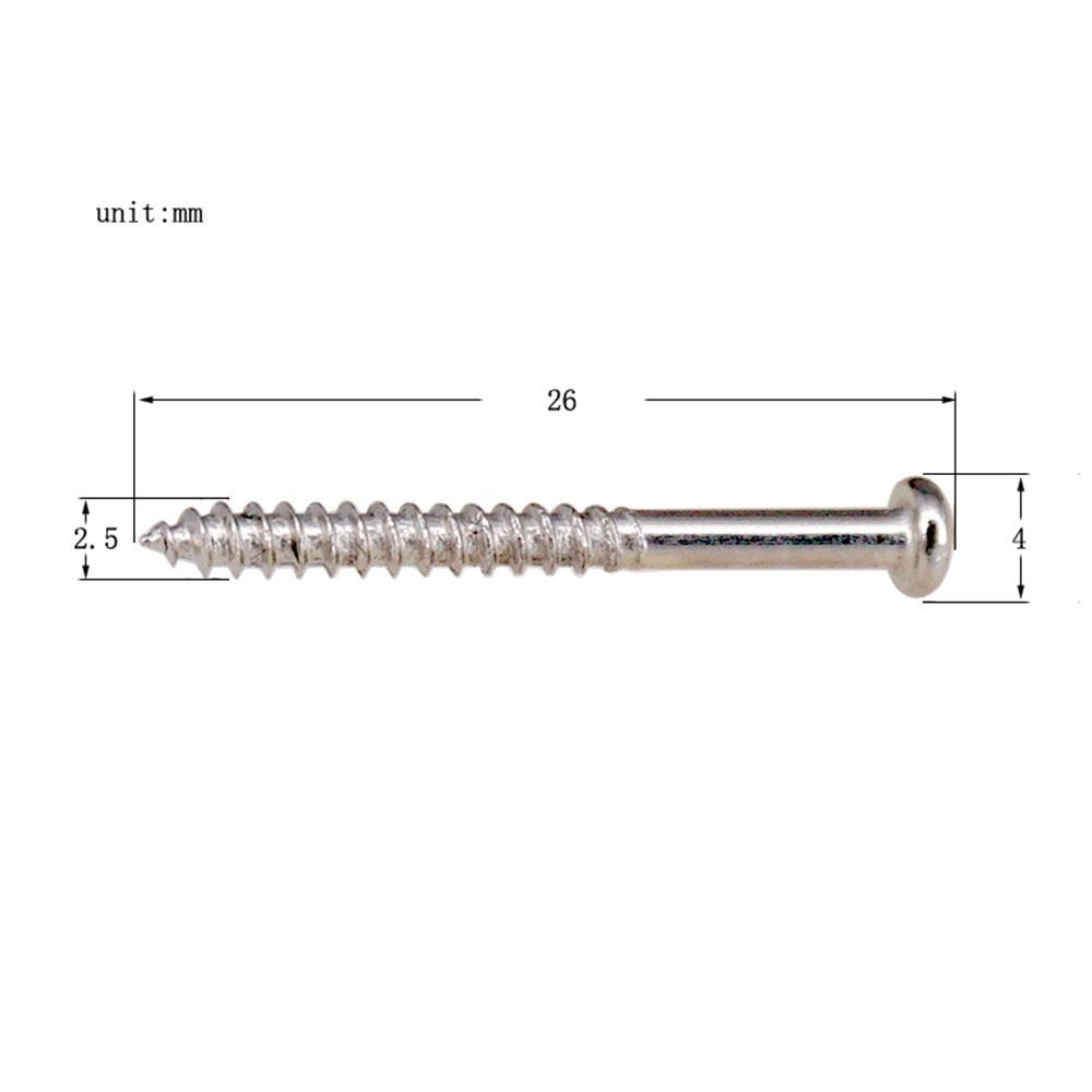 16pcs Metal Electric Guitar Mounting Screw 2.5*26mm Guitar Parts Accessory Guitar Accessory
