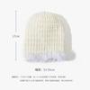 Real rabbit fur wool hat fashionable versatile warm and cold hat children winter big head circumference ear protection casual cover cold hat