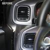 Carbon Fiber Style Dashboard Sides Air Vent Outlet Trim Cover For Dodge Charger