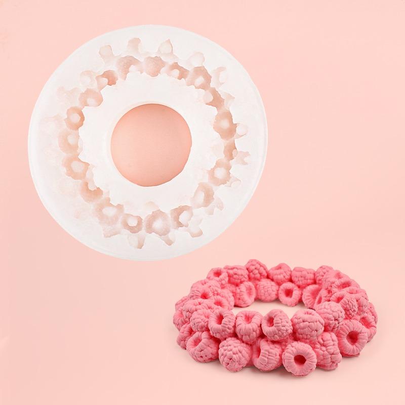 DIY Handgemachte Seife Himbeere Ring Silikonform Schokoladenmousse Kuchen Dekoration Silikonform