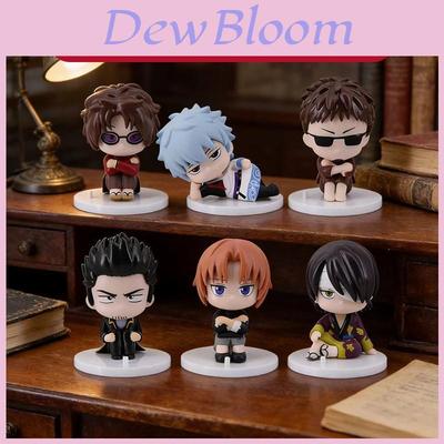 Gintama Pvc Figurine Set With Sitting Characters For Desk Decor And Gift Ideas