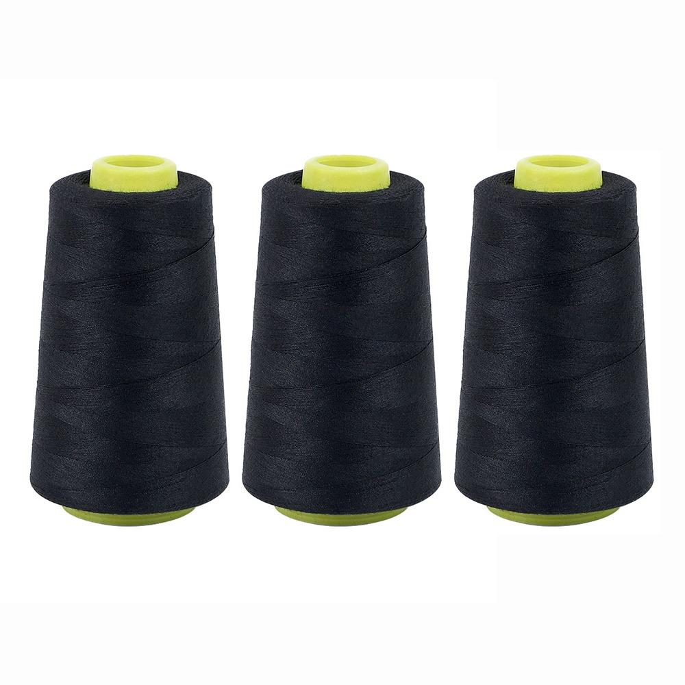DIY Cones Spool 402 Sewing Thread 3000yards Black White Jeans Thread Sewing Thread Household