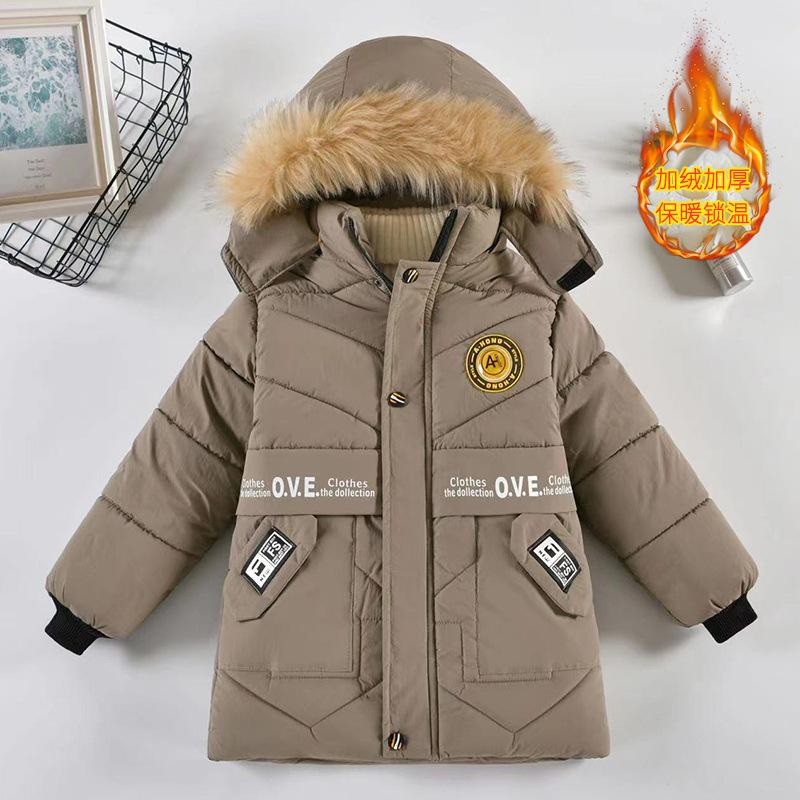 Thick and Fashionable Cotton-padded Clothes for Children, Winter Boys' Casual and Warm Cotton-padded Jacket