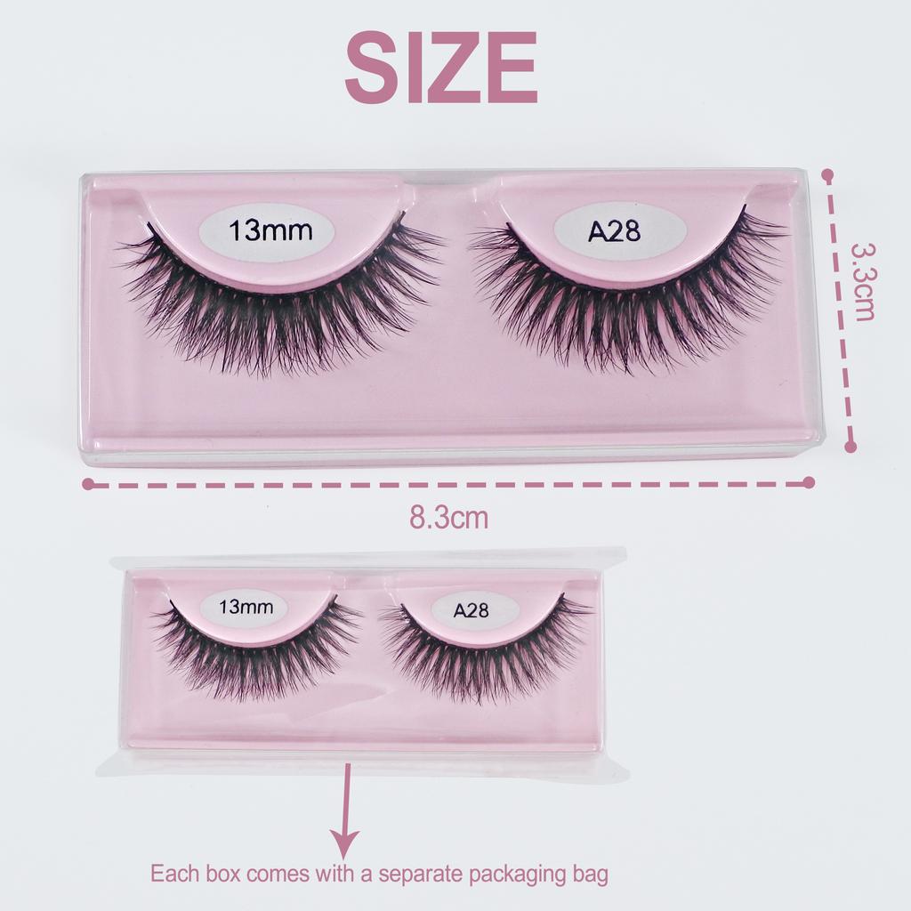 10/30/50/100 Pairs Wholesale False Eyelashes Ntural Look Faux Mink Lashes Fluffy Wispy Fake Lashes Suppliers