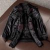 Genuine Cowhide Leather Jacket Men Biker Motorcycle Riding Fashion Jacket