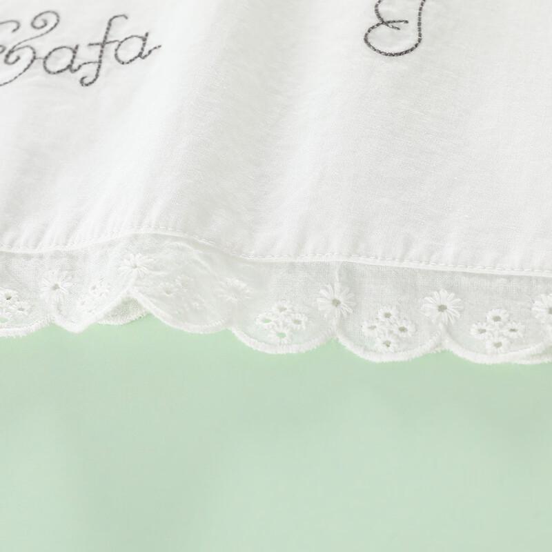 Girls' 2026 Summer Embroidered Cotton T-Shirt & Skirt Set