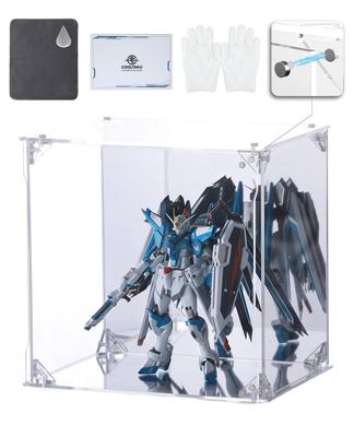 COOLTAKU Figure UV Pedestal Back Magnetic Magnet Front Collection More Assembled Acrylic Display Stain Cleaning Cloth Included 20 X Depth 15 X Height