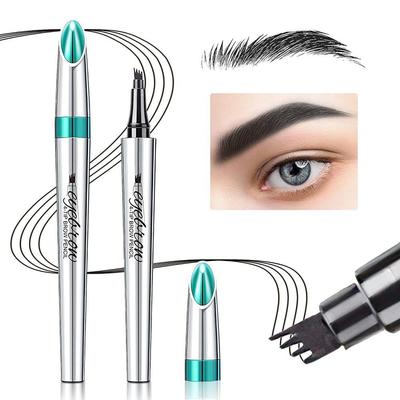 Eye Makeup Eyebrow Pen Micro 4 Point Brow Pen Lift & Snatch Eyebrow Microblading Pen Long-Lasting Waterproof Natural Eyebrow Hair MYY