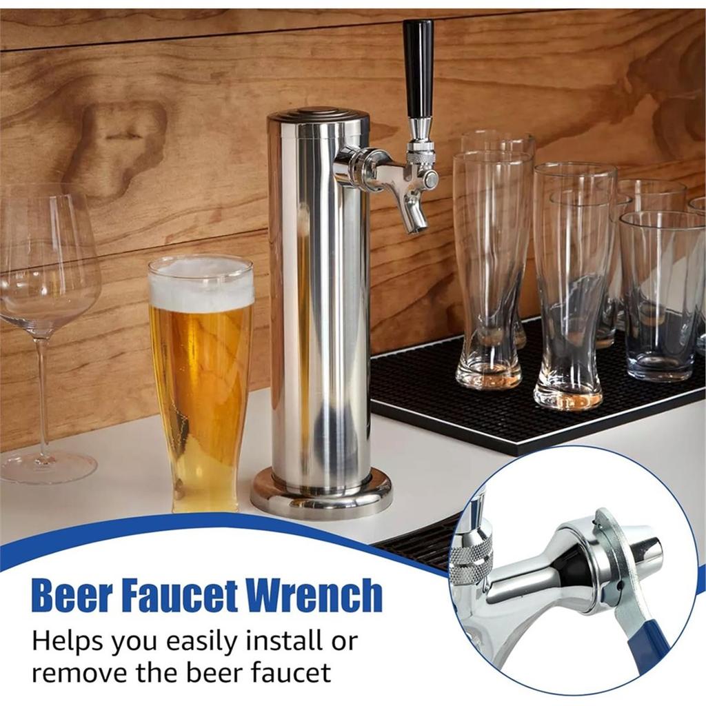 BHBL 2PCS Beer Tap Faucet Wrench, Keg Beer Faucet Spanner Wrench Tool for Draft Tap Keg Kegerator Accessories