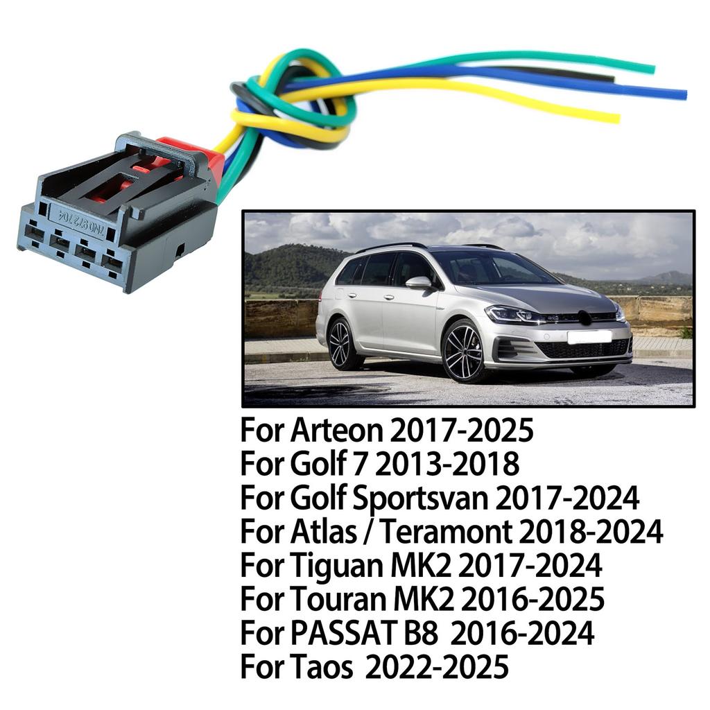 2X For VW Golf MK7 Sportsvan Tiguan Touran Passat B8 Atlas Taos Rear Roof Reading Courtesy Light Plug Connector Loom 5G0947291K