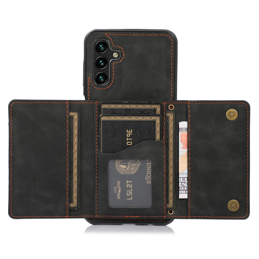 For Samsung Galaxy A16 4G/5G Phone Case Tri-Fold Wallet Kickstand PU Leather+TPU Back Cover
