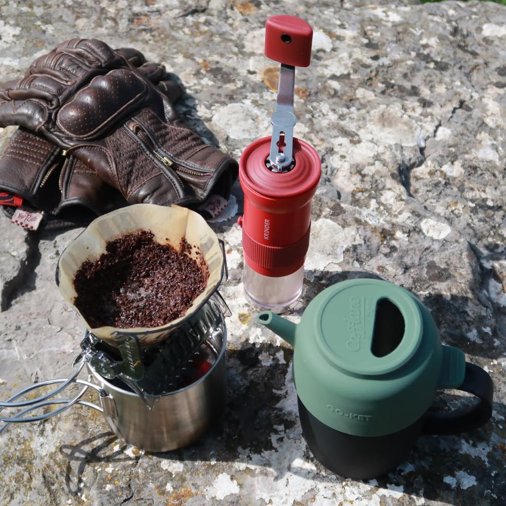 Cafflano Brewing Turn Any Mug into a Foldable Clip 50 Paper Portable for and Coffee Kit, Kettle, Dripper, Go-Kettle, Dripper, Filters, Portable,