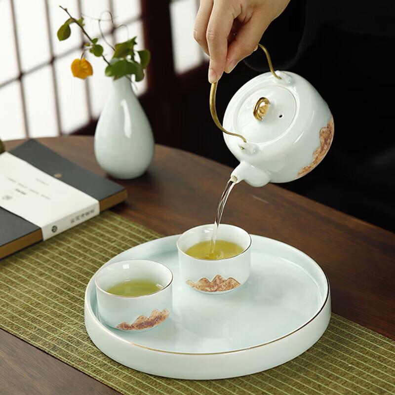 Qingbai Porcelain Lifting Beam Tea Set