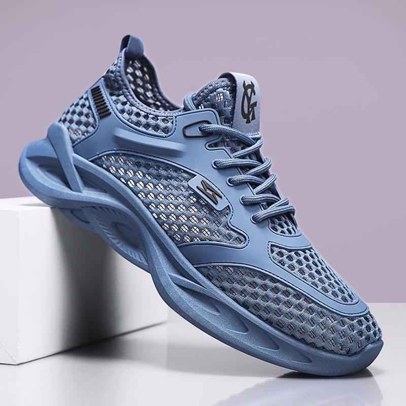 Mesh Men's Shoes Summer New Breathable Soft-soled Sports Shoes Hollow Hole Shoes Outdoor Men's Trend Shoes