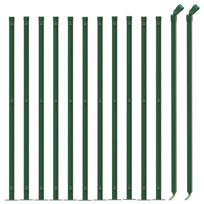 VidaXL Clôture en Treillis Métallique avec Bride, Panneau de Clôture Décoratif, Barrière de Protection Jardin Patio 154152
