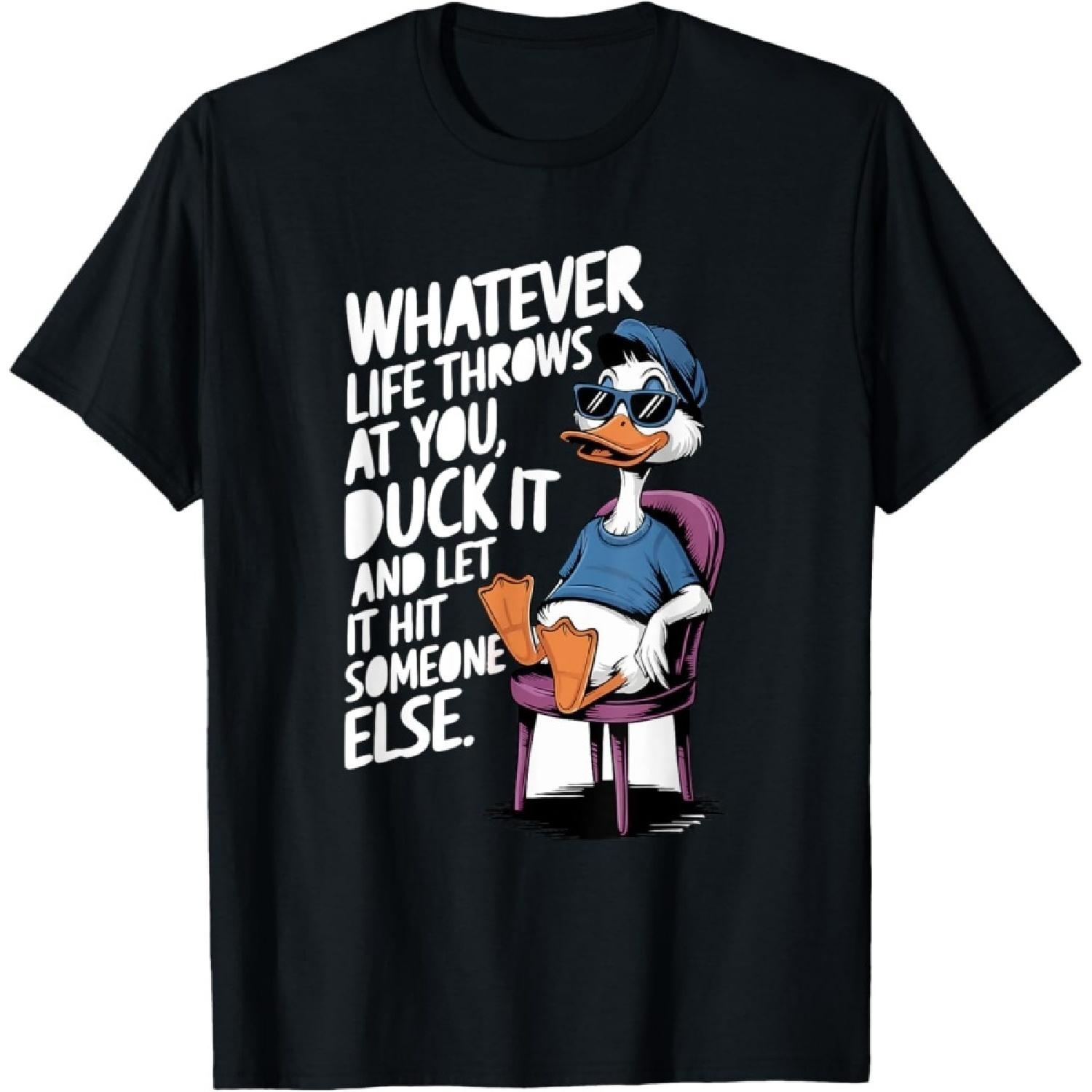 

ObRenKi What Life Throw at You Funny Animal Humor Sarcastic Fun T-Shirt XXXXXL чорний