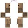 Wall Corner Shelf Artisan Oak 48 X 48 X 120 Cm Engineered Wood