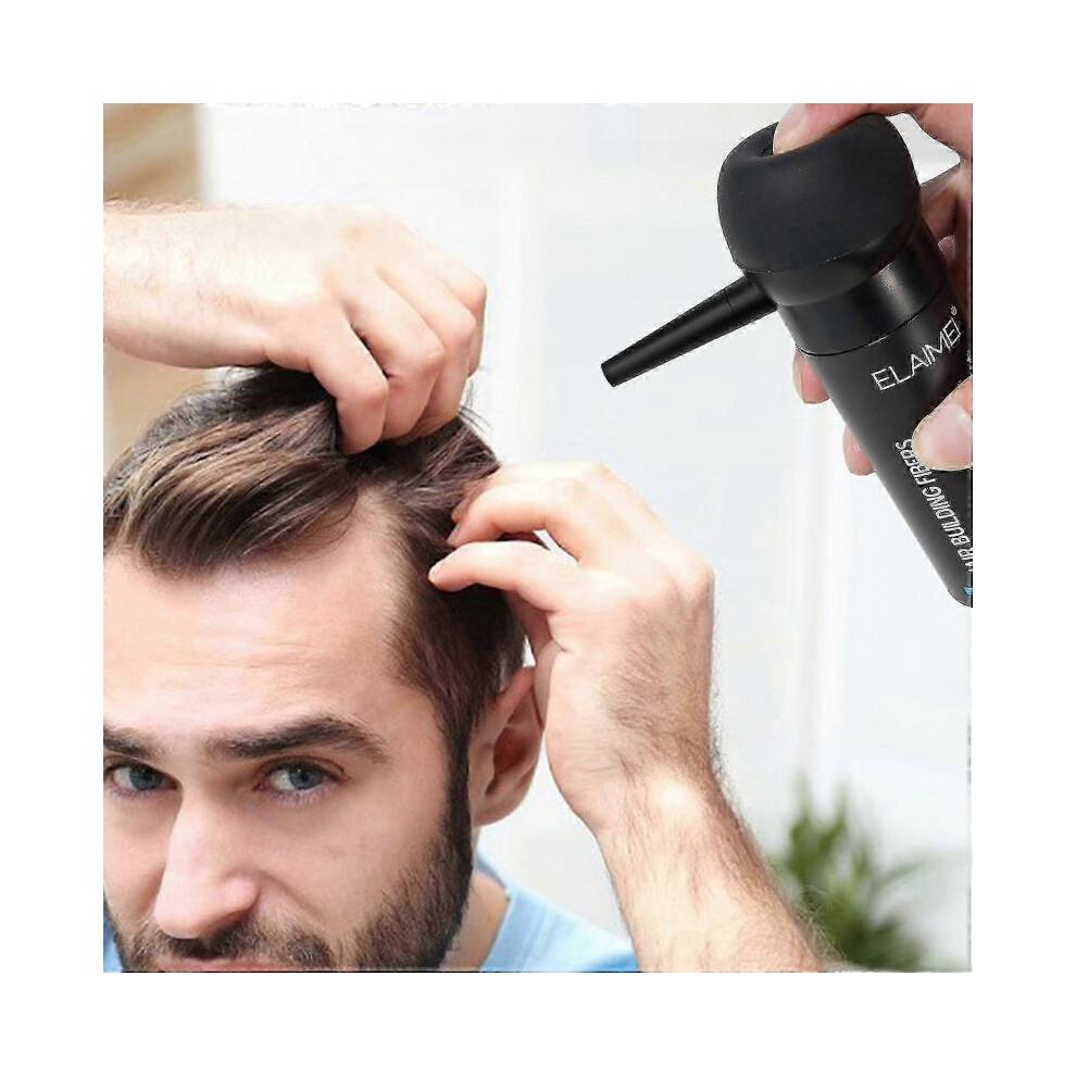 ELAIMEI 27.5g Hair Building Fibers with Spray Applicator Even Fine Spraying Full Hair Instantly for-3630258000117