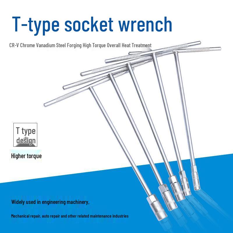 T-Bar Wrench Socket Set, 6-19mm Hex for Car and Motorcycle Repair