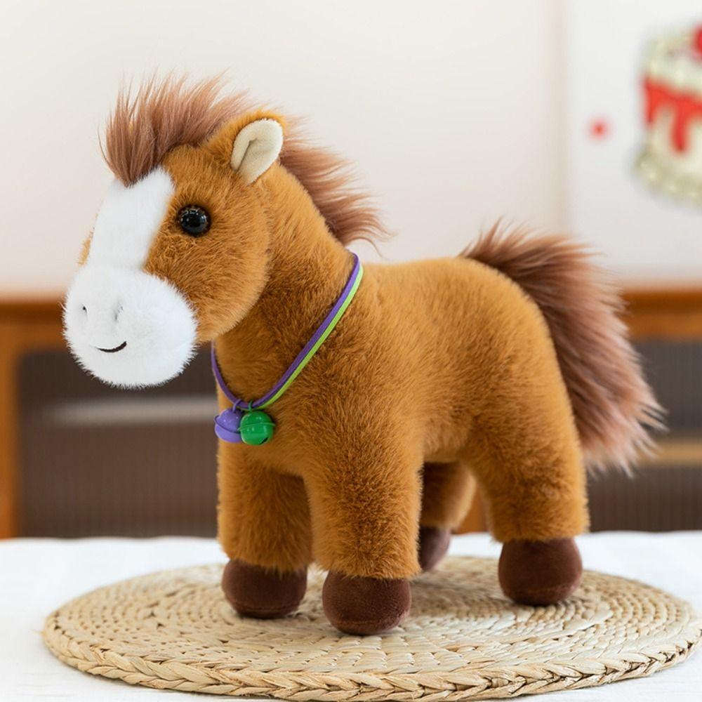 Cute Horse Plush Doll Creative Cartoon Steed Doll Plush Toys Zodiac Pony Figurine  Year of Horse