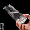 125ml Gestreifter Weindispenser 2er Set Haushalt Baijiu Kanne Bar Transparentes Trinkgeschirr Rotweinspender Geeignet für Zusammenkünfte
