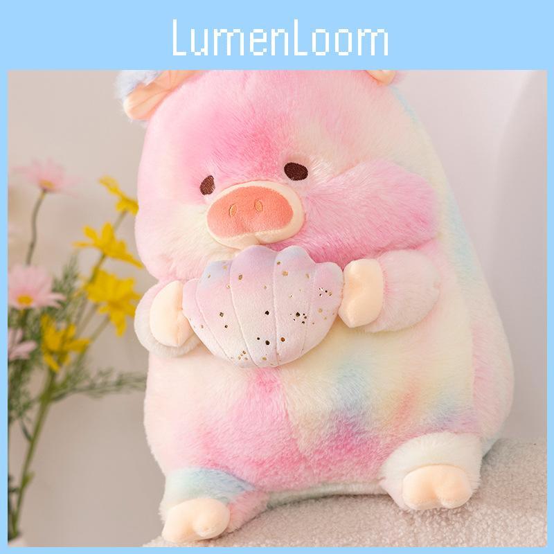 Rainbow Cute Piglet Cuddle Shell Plush Toy Cartoon Children Sleeping Doll Gift