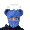 Halloween Balaclava Bear Ear Hat Scarf Bear Ear Balaclava Masquerade Halloween Party Hat Funny Hooded Beanie Mask J