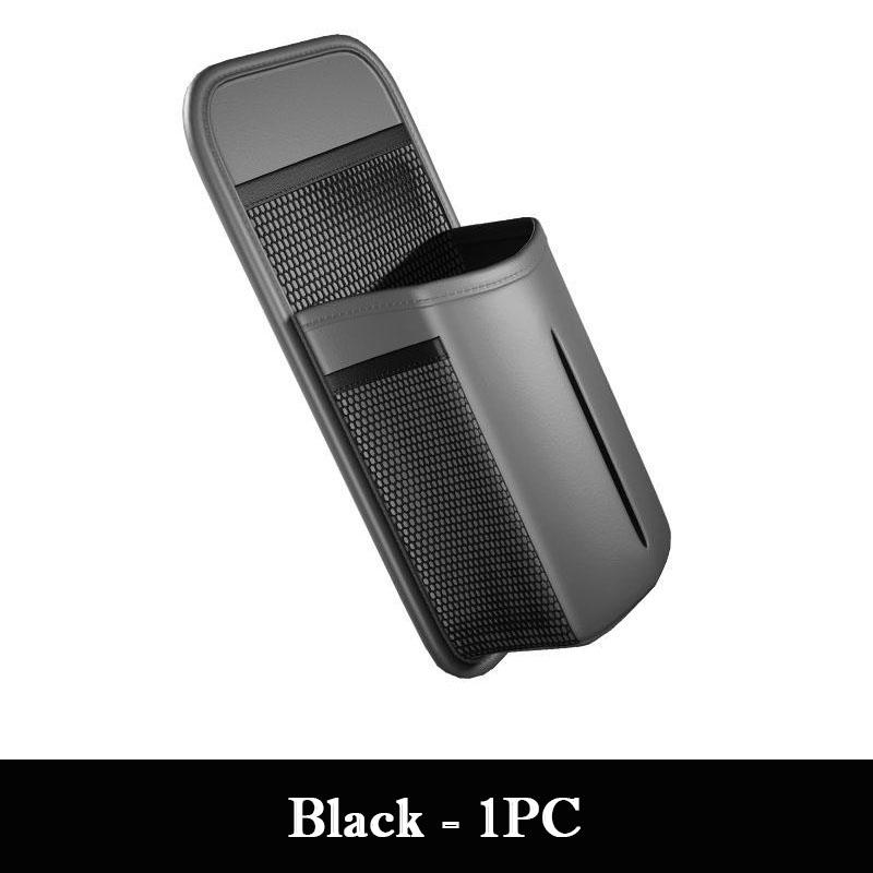 Car Seat Side Multifunctional Storage Bag Leather Tissue Paper Storage Box Auto Interior Glasses Mobile Phone Organize Bag