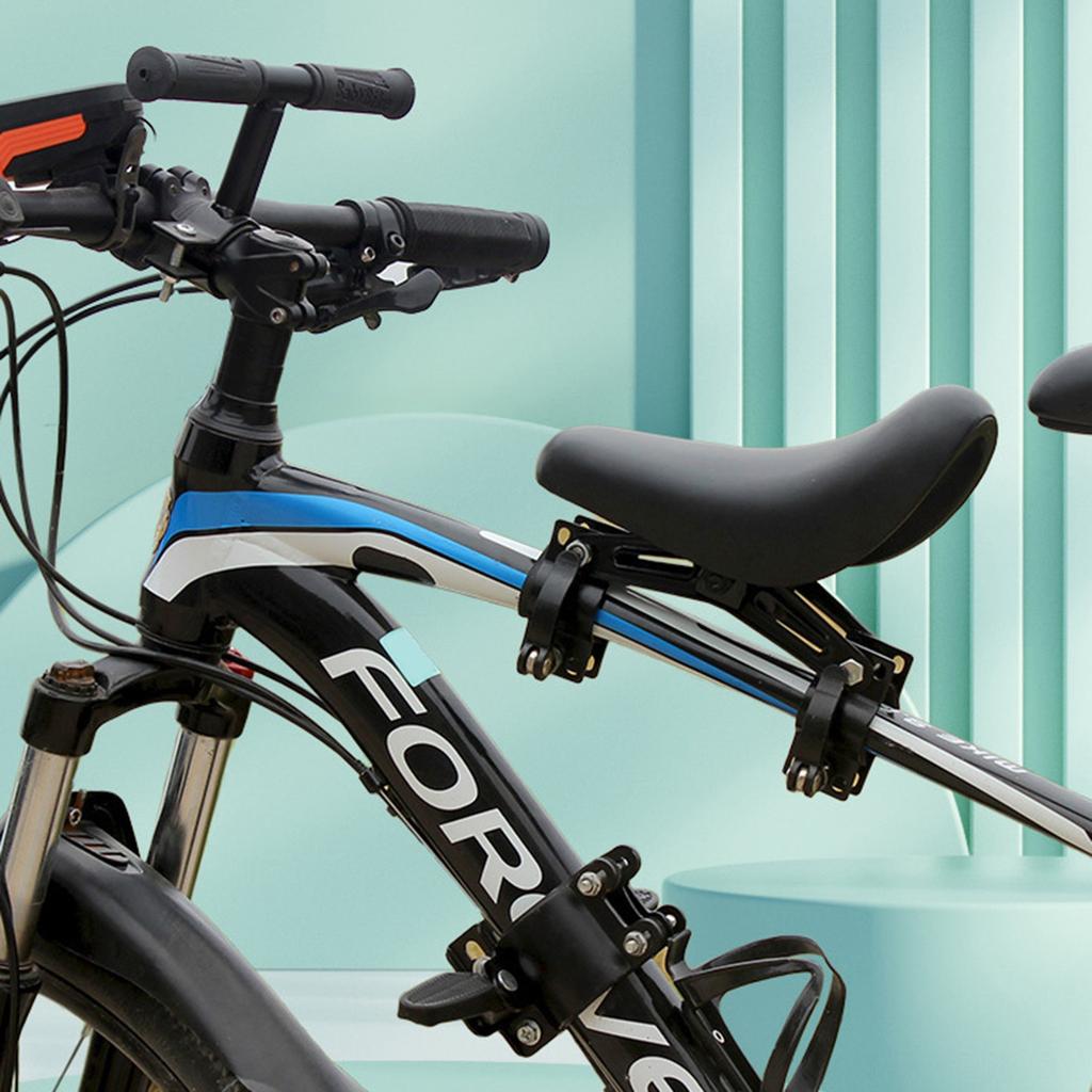 Bike Front Mount Child Seat Adjustable Sponge Front Mounted Bicycle Seats Fit for Most Types of Bicycles