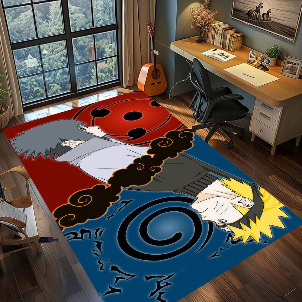 Naruto Anime Charakter Teppich für Wohnzimmer Schlafzimmer Heimdeko Coole Filmmatte Spielbodenmatte