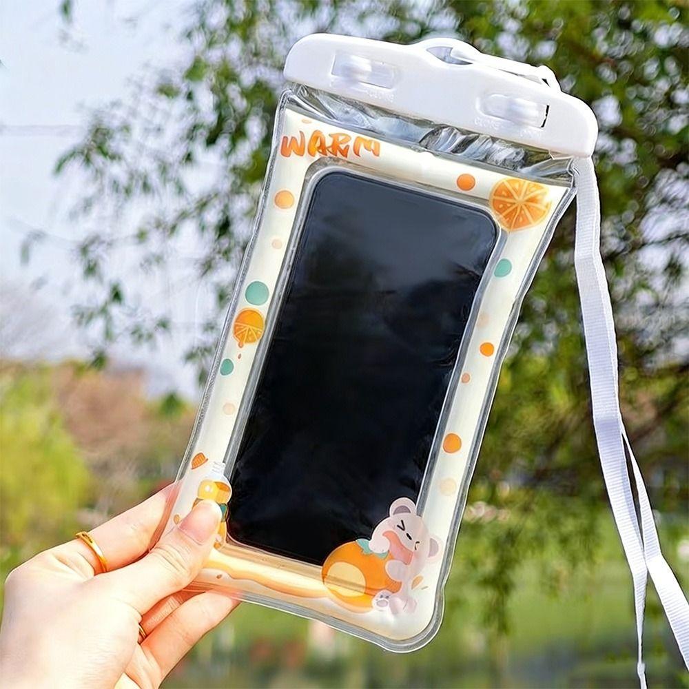 Touch Screen Compatible Waterproof Phone Bag Transparent Airbag Protection Phone Protection Sleeve Dust Seal Cartoon