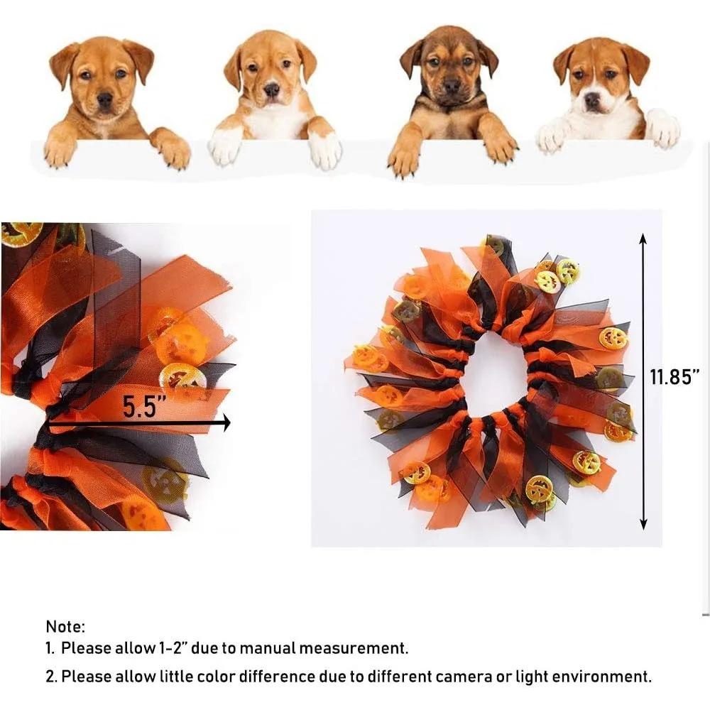 Fancy Pet Cat Collars for Halloween Thanksgiving Costume Cute&Soft Elastic Dog Collars for Party Holiday Birthday Costume Dress