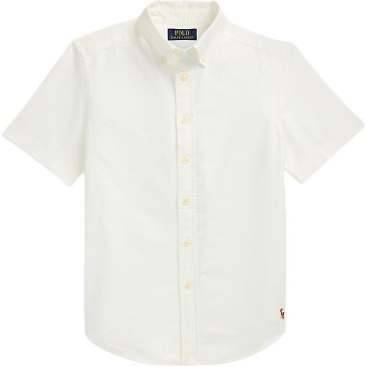 

Polo Ralph Lauren Хлопковая Оксфордская Рубашка с Коротким Рукавом для Униформы Детские рубашки Белая 323934998-001 XL