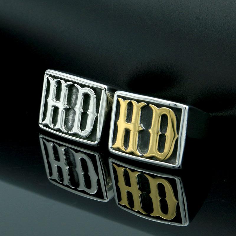 Men's European American Hip Hop Titanium Steel Punk Ring