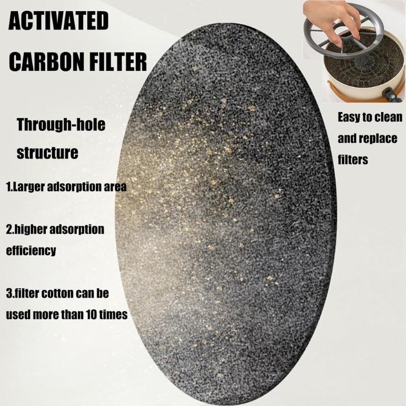 Portable Soot Purifying Fan Desktop Range Hood Plastic Texture for Soot and Cooking with Multi Layer Filtration System