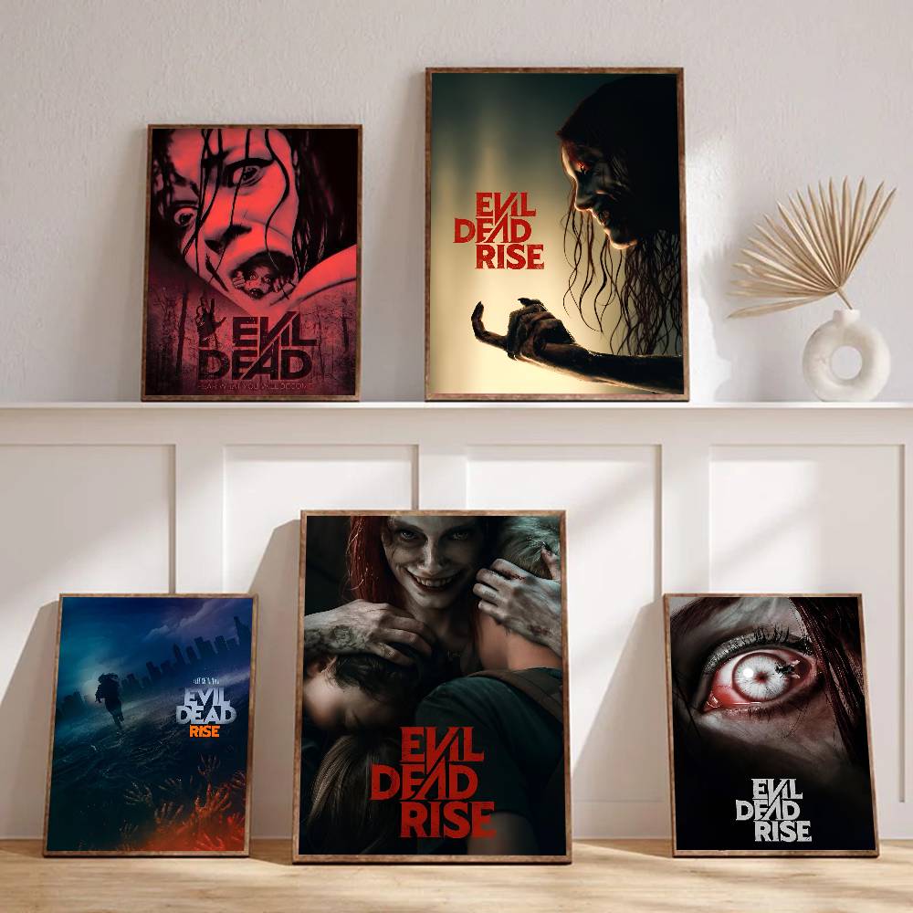 1pc Classic Horror Movie Evil Dead Rise Poster Sticker Print Waterproof Wall Art For Living Room Bedroom Home Decor