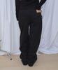 CHICKS Low-Rise Studded Line Cotton Pants Black