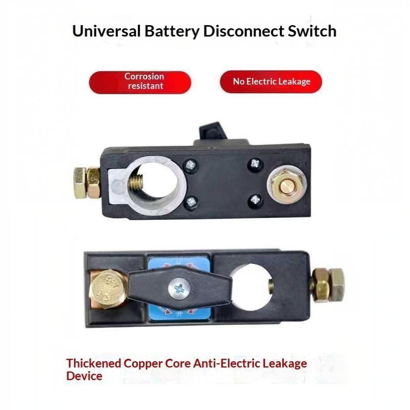 Car Battery Disconnect Switch 12V-24V Brass Conductor Anti-Leakage Cut Off Switch for Off-road Vehicle Yacht ATV Repair