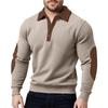 Men'S Button Up Long Sleeved Fashionable Casual Sports Top